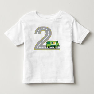 Pour Les Tous Petits 2ème T-shirt de camion à ordures d'anniversaire
