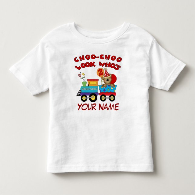 Pour Les Tous Petits 2ème T-shirt personnalisé d'ours d'anniversaire (Devant)