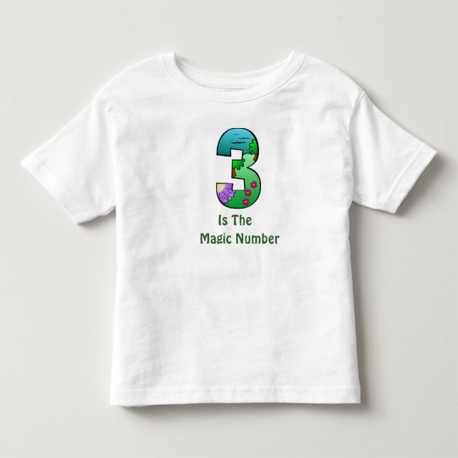 Pour Les Tous Petits 3 est le T-shirt d'enfants en bas âge de nombre (Devant)
