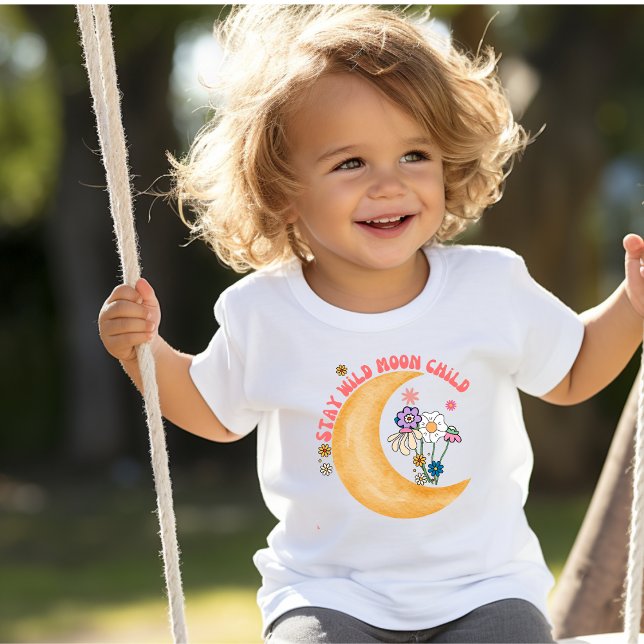 Pour Les Tous Petits Adorable Boho "Moon Child Toddler T-shirt (Créateur téléchargé)