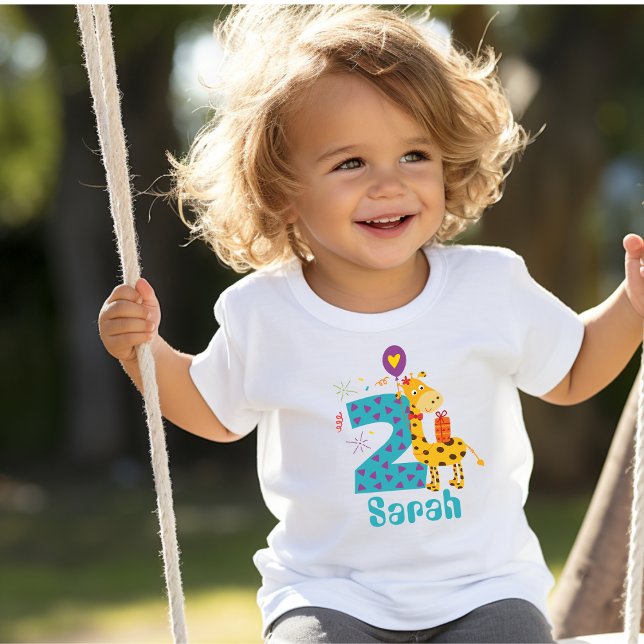 Pour Les Tous Petits Adorable Enfant Anniversaire #2 Filles T-shirt (Créateur téléchargé)