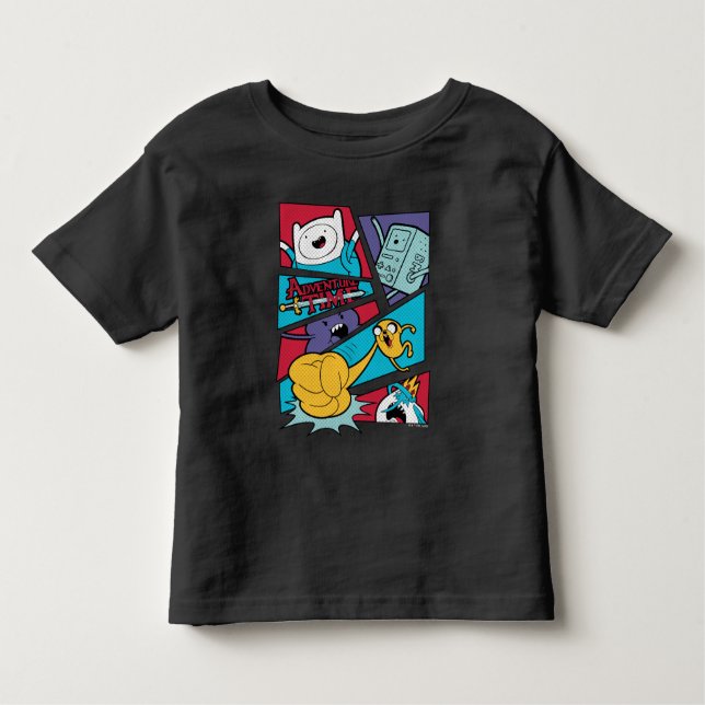 Pour Les Tous Petits Adventure Time | Action Panel Graphic T-Shirt (Devant)