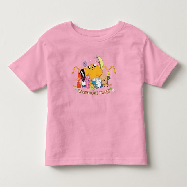 Pour Les Tous Petits Adventure Time | Large Jake Group Graphic T-Shirt (Devant)