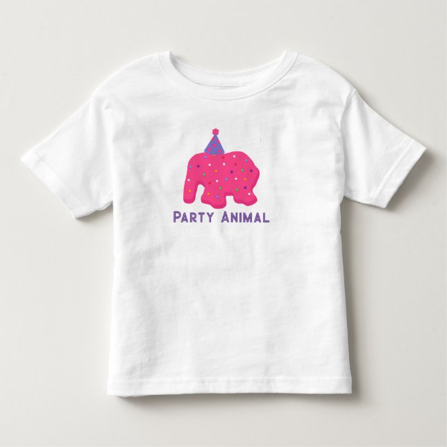 Pour Les Tous Petits Animal Cookie Anniversaire Fête Toddler T-shirt (Devant)