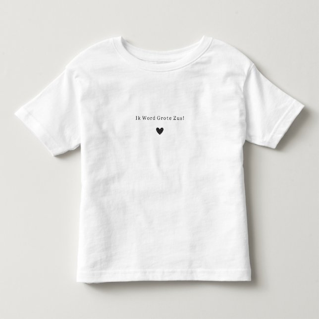 Pour Les Tous Petits Annonce de grossesse Grote Zus Peuter T-Shirt (Devant)