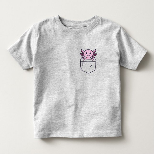Pour Les Tous Petits Axolotl mignon et drôle dans la poche T-shirt Clas (Devant)