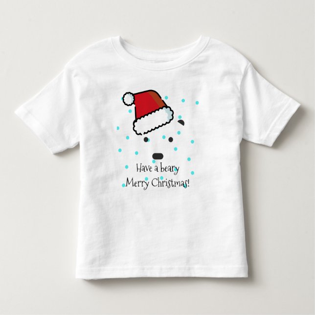 Pour Les Tous Petits "Ayez une béatitude Joyeux Noël" T-shirt de Toddle (Devant)