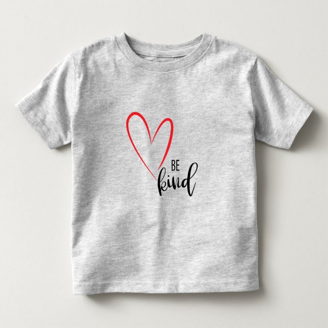 Pour Les Tous Petits Be Kind Tee, Kindness, Love, Red Heart, T-shirt (Devant)