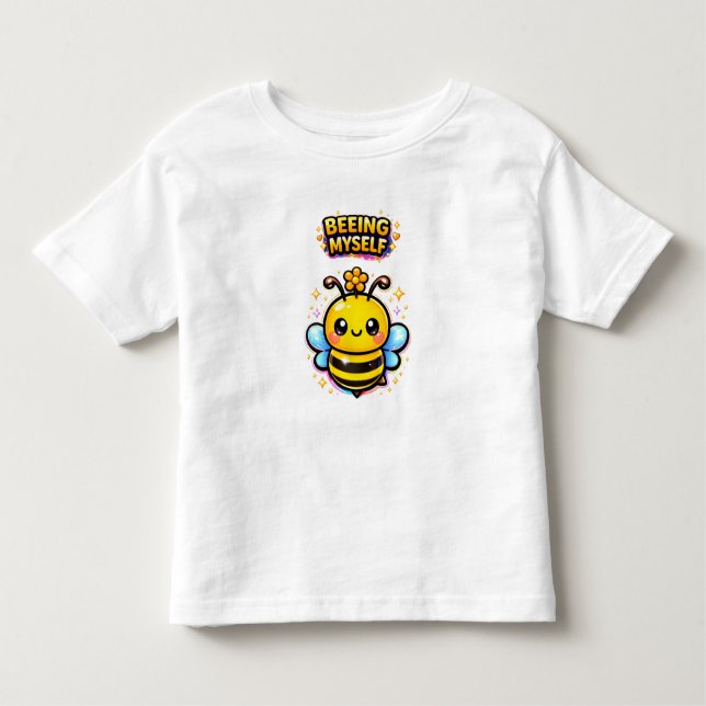 Pour Les Tous Petits Beeing Myself Bee – Cute Toddler Girl T-Shirt (Devant)