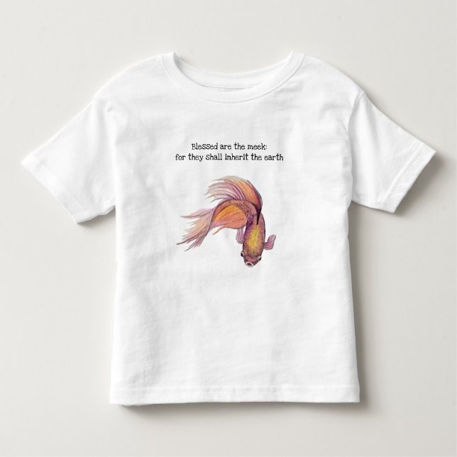 Pour Les Tous Petits Béni sont le Meek Fish Toddler T-shirt (Devant)
