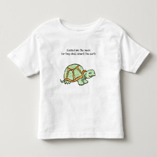 Pour Les Tous Petits Béni sont le T-shirt Meek Turtle Toddler