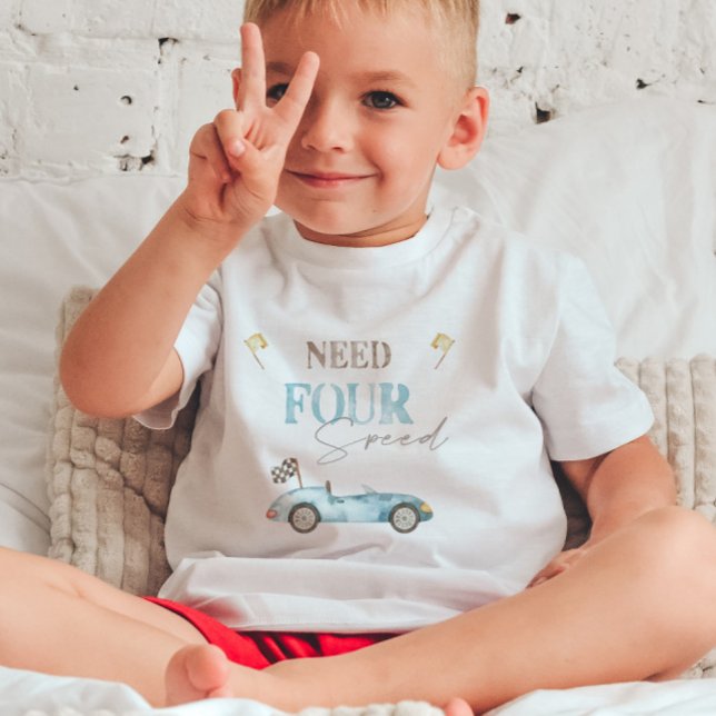 Pour Les Tous Petits Besoin d'un T-Shirt d'anniversaire FOUR Speed (Créateur téléchargé)