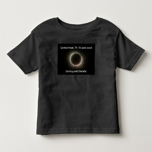 Pour Les Tous Petits Black Toddler Georgetown Total Eclipse T-shirt (Devant)