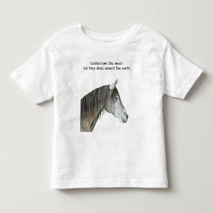 Pour Les Tous Petits Blessed Are the Meek Horse Toddler T-shirt