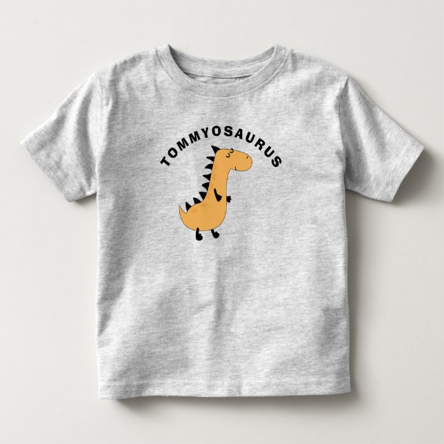 Pour Les Tous Petits Cadeau T-shirt dinosaure mignon avec le nom de l'e (Devant)