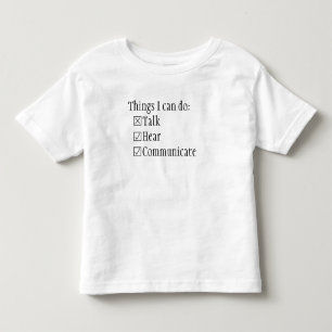 Pour Les Tous Petits Cases à cocher communiquent T-Shirt