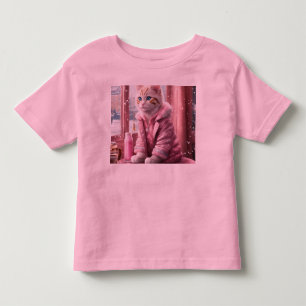 Pour Les Tous Petits Chat Bébé Rose Toddler T-shirt Jersey fin"