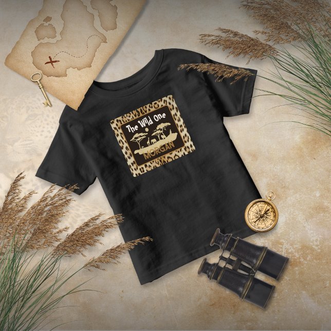 Pour Les Tous Petits Chemise T-shirt Imprimé Léopard Animal Sauvage (Créateur téléchargé)