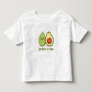 Pour Les Tous Petits Cute Avocado Deux Ans Cadeau Enfants T-shirt