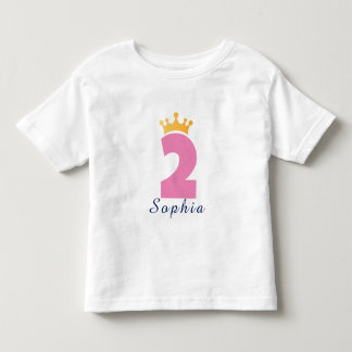 Pour Les Tous Petits Deux et la Couronne Nom personnalisé - T-Shirt pou