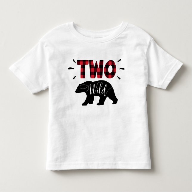 Pour Les Tous Petits Deux T-Shirt de l'ours de forêt sauvage (Devant)