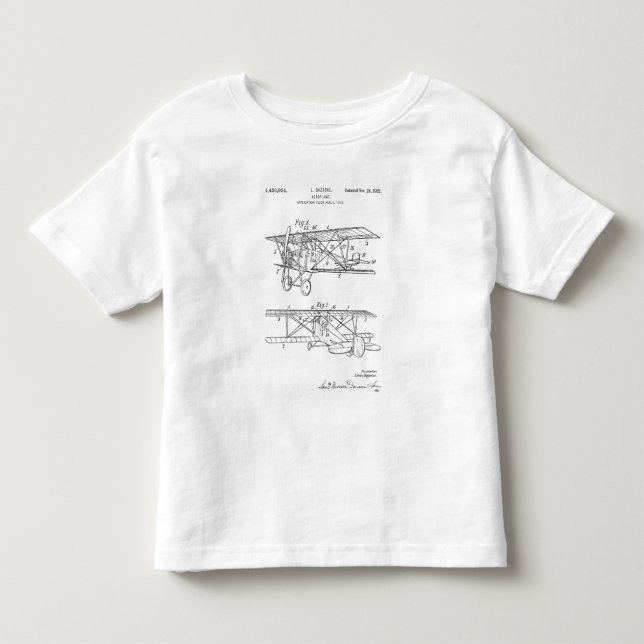 Pour Les Tous Petits Diagramme de brevet d'avion T-shirt (Devant)