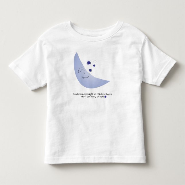 Pour Les Tous Petits Dieu a fait le T-shirt petit lune (Devant)