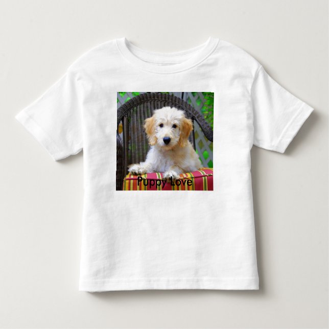 Pour Les Tous Petits Doodle d'or chiot Love Toddler T-shirt (Devant)