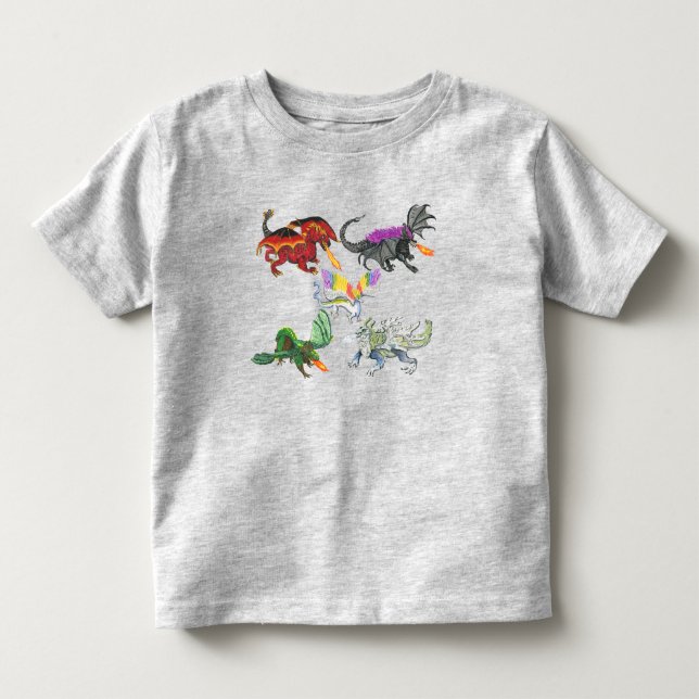 Pour Les Tous Petits dragons sur T-shirt (Devant)