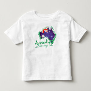 Pour Les Tous Petits Drapeau australien avançant le T-shirt juste
