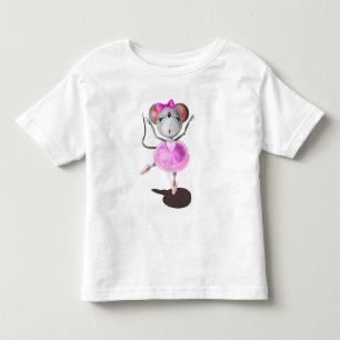 Pour Les Tous Petits Drôle T-shirt Toddler Ballerina Mouse Ballet Danse