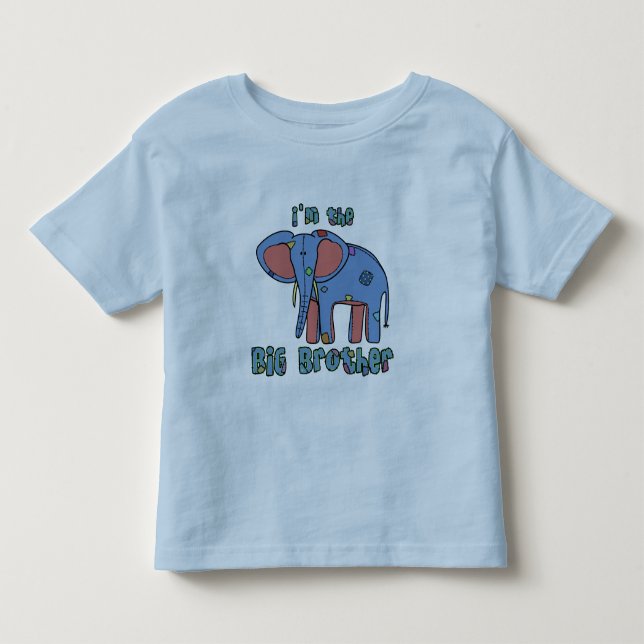 Pour Les Tous Petits Elephant Je suis le T-shirt Big Brother Toddler (Devant)