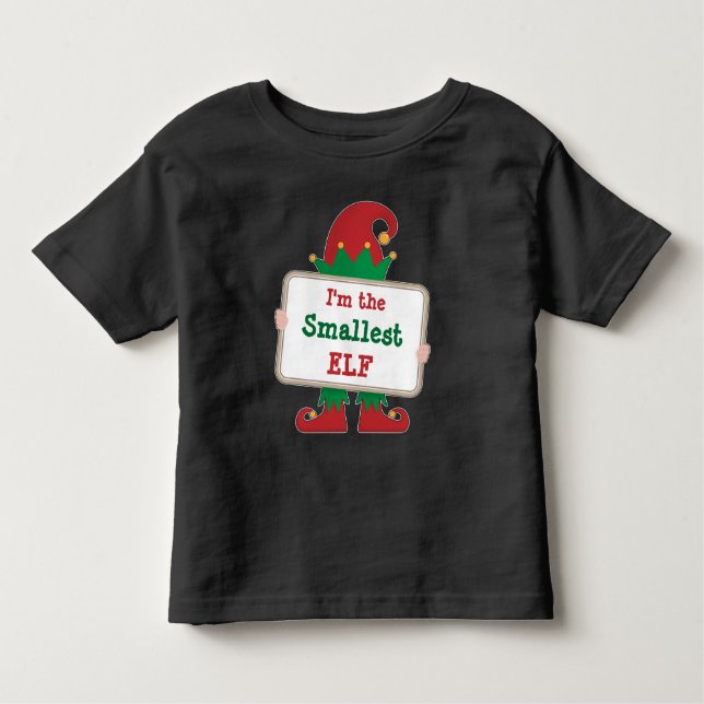 Pour Les Tous Petits Elfe le plus petit | T-shirt elfe de Noël personna (Devant)