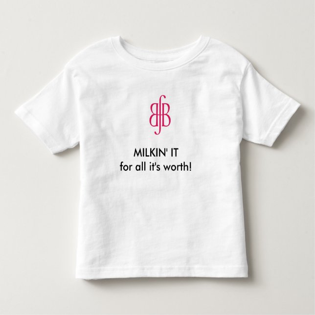Pour Les Tous Petits Enfant en bas âge Milkin il allaitant le T-shirt (Devant)