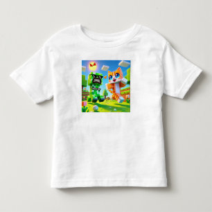 Pour Les Tous Petits "Epic Minecraft Inspiré Toddler T-Shirt Cat aime