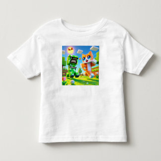 Pour Les Tous Petits "Epic Minecraft Inspiré Toddler T-Shirt Cat aime