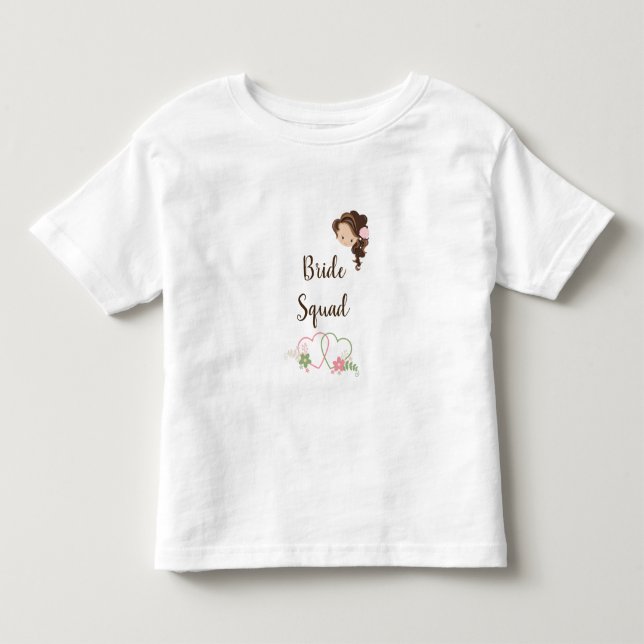 Pour Les Tous Petits Équipe de mariée Deux coeurs T-shirt bébé (Devant)