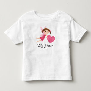 Pour Les Tous Petits Fée de grande soeur avec le T-shirt de coeur