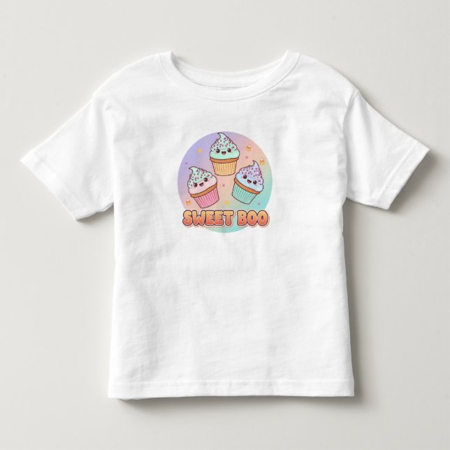 Pour Les Tous Petits Fête de Cupcake Fête d'Halloween T-Shirt - mignon  (Devant)
