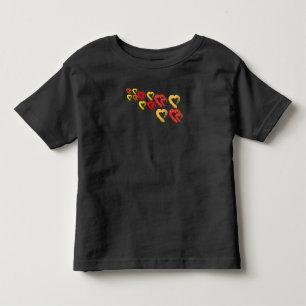Pour Les Tous Petits Flamme de coeur de feu Toddler T-Shirt