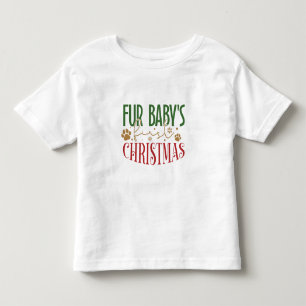 Pour Les Tous Petits Fur Baby's first Christmas - T-shirt animal de Noë