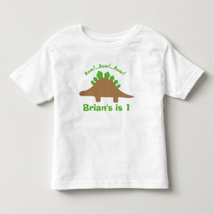 Pour Les Tous Petits Garçons Stegosaurus personnalisé T-shirt Dinosaur