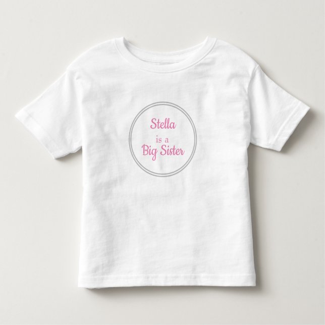POUR LES TOUS PETITS GRAND T-SHIRT SOEUR PERSONNALISÉ (Devant)