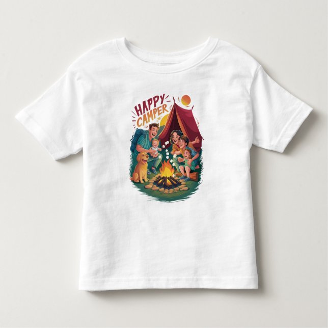 Pour Les Tous Petits Happy Camper Toddler T-shirt (7) (Devant)