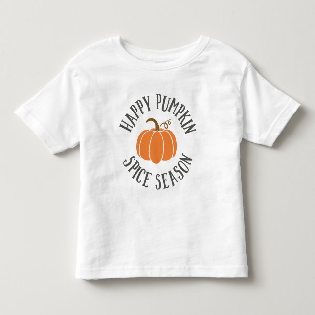 Pour Les Tous Petits Happy Citrouille Spice Saison T-Shirt (Devant)