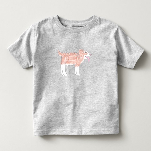 Pour Les Tous Petits Happy Dog Toddler T-Shirt (Devant)