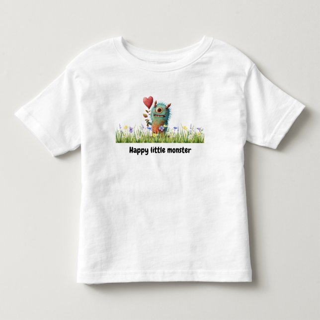 Pour Les Tous Petits Happy Little Monster T-shirt (Devant)