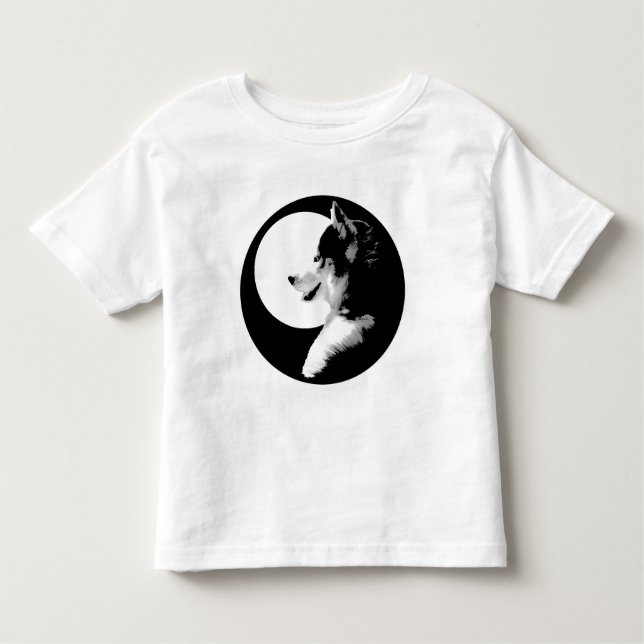 Pour Les Tous Petits Husky T-Shirt Toddler traîneau Tee - shirts (Devant)