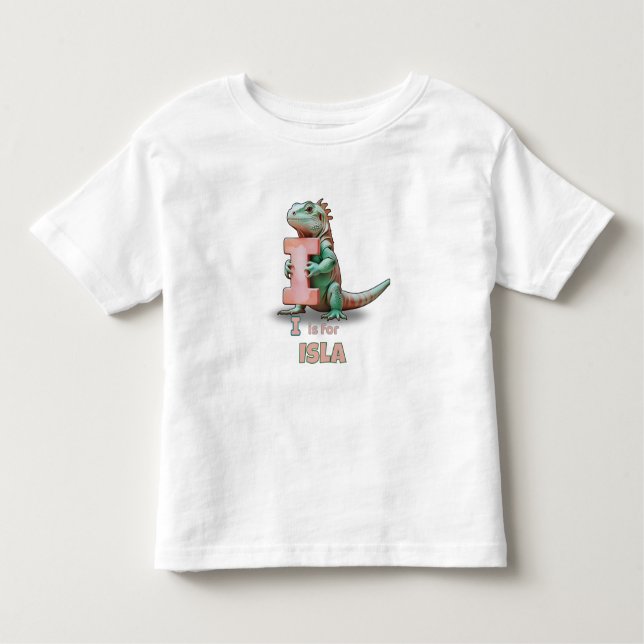 Pour Les Tous Petits I is for Isla – Personalized Toddler T-shirt  (Devant)