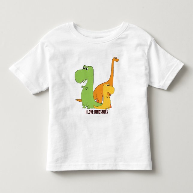 Pour Les Tous Petits I Love Dinosaures - Trio des mignons Dinos T-shirt (Devant)